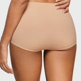 Women's Soft Mid Waist Boy Shorts 3 Pack Warm Beige (3pack)