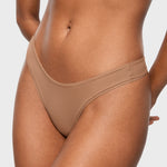 Women's V-shaped Low Rise Thongs 3 Pack Gravel (3pack)