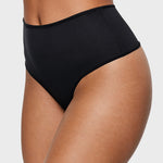 Women's Seamless High Rise Thongs 3 Pack Black 3pack