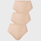 Women's Classic Mid Waist Full Briefs 3 Pack Wheat (3pack)
