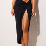 Women's Sexy Beach Cover Up Skirt Black @model_info:ES1