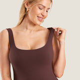 Women's Natrelax® Square Neck Maternity Romper Taupe