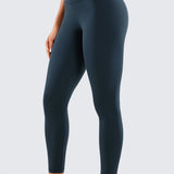 Women's Double Waistseam Leggings 25" Red Merlot