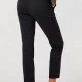Women's Stretch Drawstring 7/8 Pants with Pockets 27'' Black