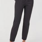 Women's Stretch Drawstring 7/8 Pants with Pockets 27'' Coffee Brown