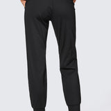 Women's Stretch Drawstring Jogger with Pockets 28'' Black