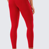 CRZ YOGA Women's Sleek Pocket Leggings 25” Red Chili
