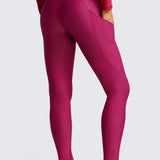 CRZ YOGA Women's Fleece Lined Leggings with Pockets 28'' Hot Fudge Brown