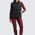 Women's Fleece Lined Leggings 28" Red Merlot
