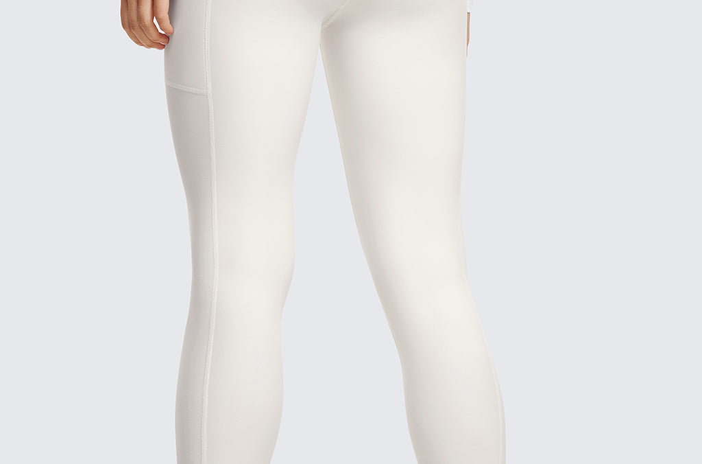 CRZ YOGA Women's Fleece Lined Leggings with Pockets 25'' Melanite