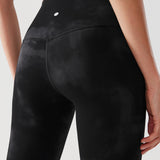 CRZ YOGA Women's Yoga Lounge High Rise Butterluxe Yoga Leggings 25'' Black Tie Dye Flowers