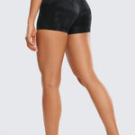 CRZ YOGA Women's Yoga High Rise Booty Butterluxe Biker Shorts 2.5'' Magenta Purple