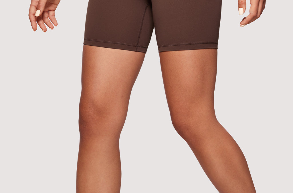 CRZ YOGA Women's Yoga High Rise Biker Shorts Butterluxe Shorts 6'' Dark Grey Camouflage 2
