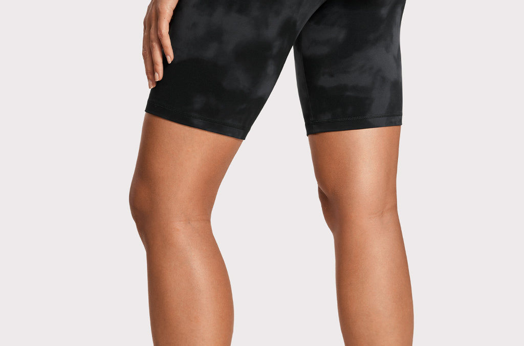 CRZ YOGA Women's Yoga High Rise Butterluxe Long Biker Shorts 8'' Black