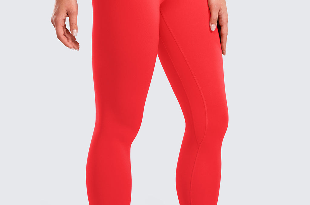 CRZ YOGA Women's Super High Waisted Leggings 25" Granita Pink