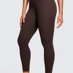 CRZ YOGA Women's Super High Waisted Leggings 25" Hot Fudge Brown
