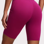 CRZ YOGA Women's Stretchy Pockets Shorts 8" Black