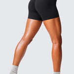 CRZ YOGA Women's Scrunch Butt Shorts 4" - No Front Seam Stelindigo