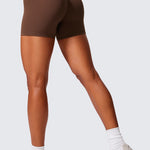 CRZ YOGA Women's Scrunch Butt Shorts 4" - No Front Seam Black