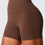 CRZ YOGA Women's Scrunch Butt Shorts 4" - No Front Seam Black