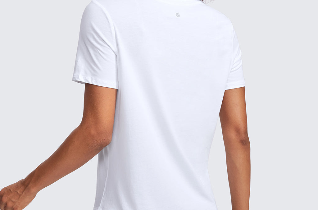 Women's Pima Cotton Classic Short Sleeve Shirts White