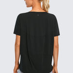 Women's Pima Cotton Boat Neck Short Sleeves Shirts White Opal