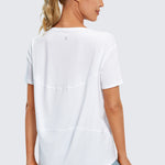 Women's Pima Cotton Boat Neck Short Sleeves Shirts Black