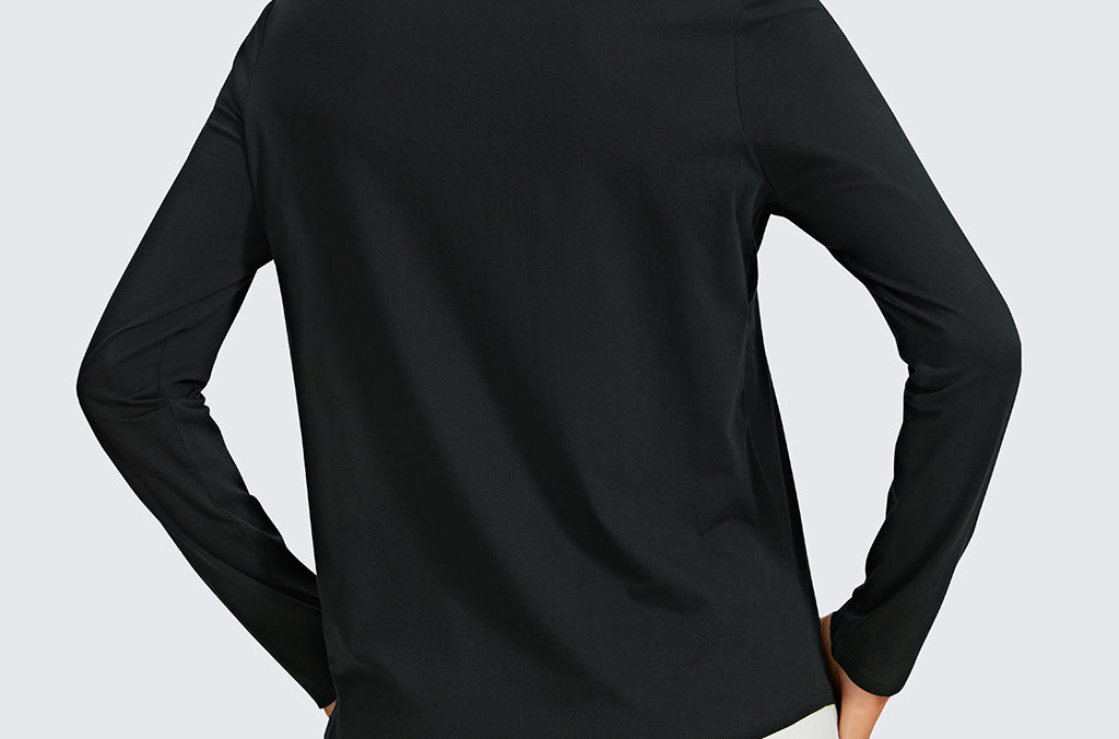 Women's Pima Cotton Long Sleeve Shirts Mortar color