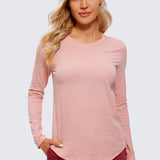 Women's Pima Cotton Long Sleeve Shirts Cinnamon Ash