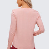 Women's Pima Cotton Long Sleeve Shirts Cinnamon Ash