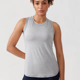 CRZ YOGA Women's Lightweight Racerback Tank Top Silver Mist
