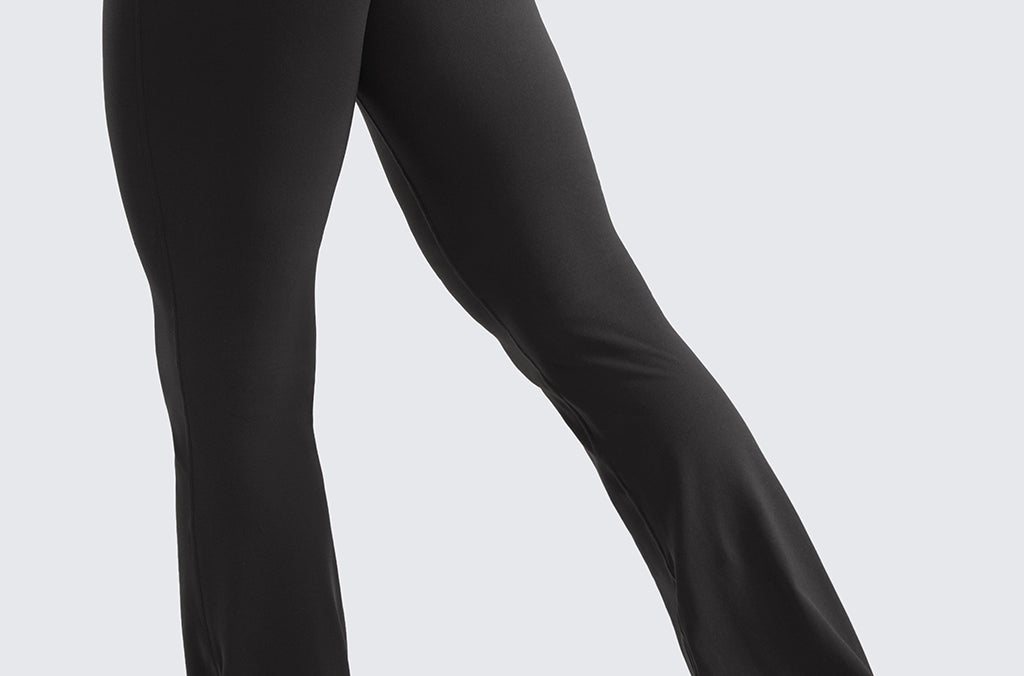 CRZ YOGA Women's High Waist Flare Leggings 30.5" Black