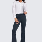 CRZ YOGA Women's High Waist Flare Leggings 32" True Navy