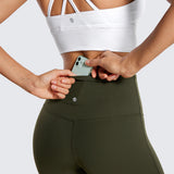 CRZ YOGA Women's High Waist Flare Leggings 32" Black