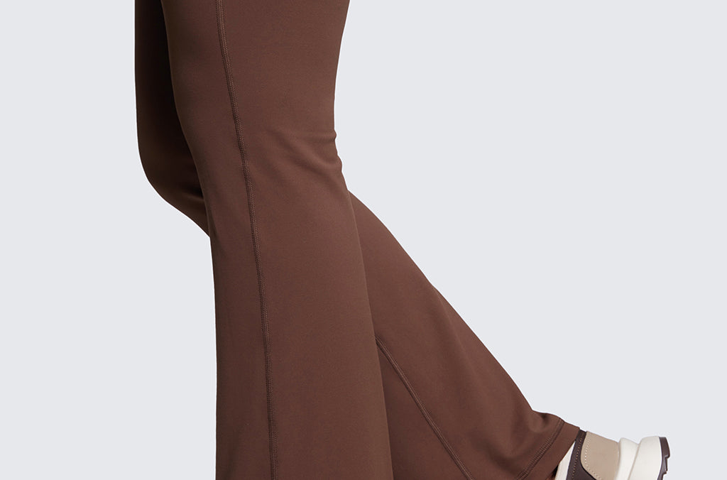 CRZ YOGA Women's High Waist Flare Leggings 29" Olive Green