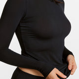 SOULVOR Long Sleeve Crew Neck T-Shirt Black