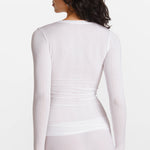 SOULVOR Long Sleeve Crew Neck T-Shirt White