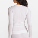 SOULVOR Long Sleeve Crew Neck T-Shirt White