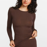 SOULVOR Long Sleeve Crew Neck T-Shirt Hazelnut