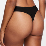 Women's Stretchy Low Rise Thongs 3 Pack Black 3pack