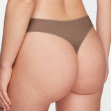 Women's Stretchy Low Rise Thongs 3 Pack Brown Purple (3pack)