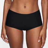 Women's Stretchy Mid Waist Boy Shorts 3 Pack Black 3pack