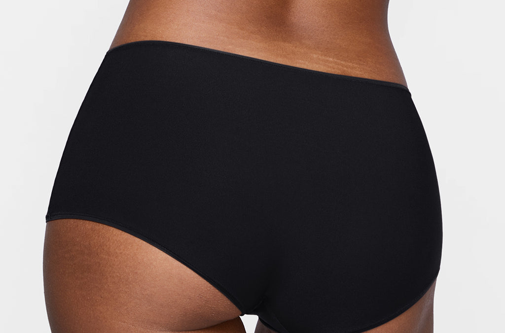Women's Stretchy Mid Waist Boy Shorts 3 Pack Black 3pack