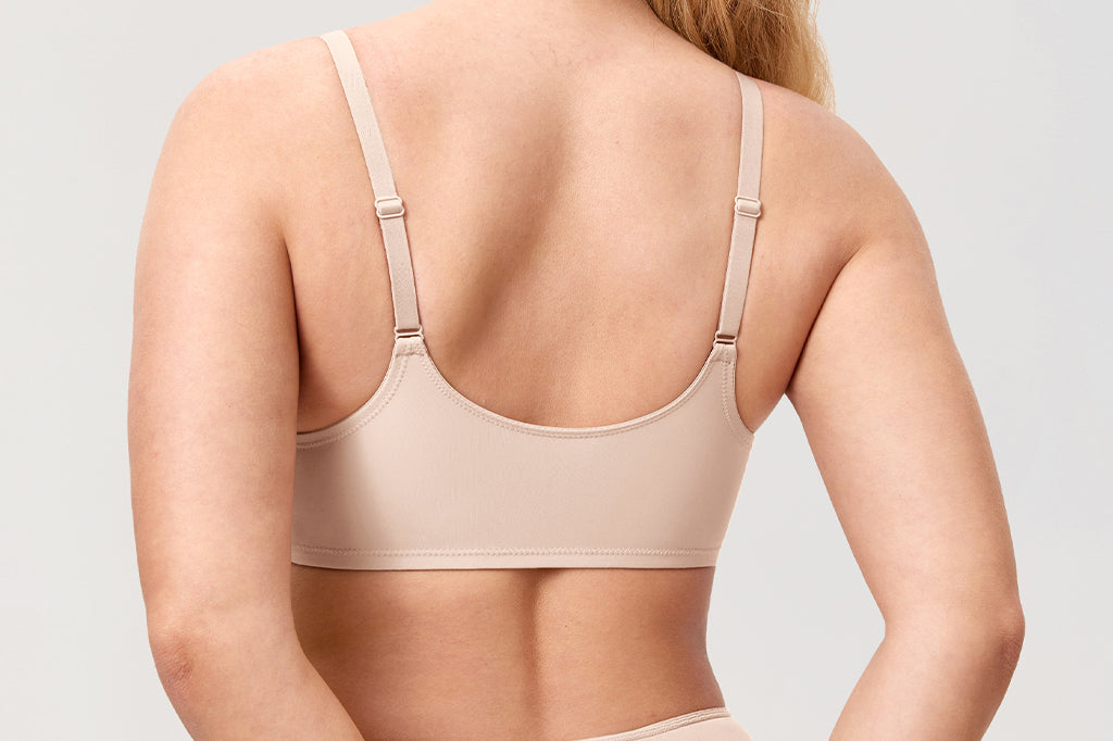 Women's Seamless U-back Front Closure Bra Beige