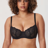 Women's Vintage Lace Balconette Bra White