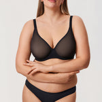 Women's Sheer Mesh Full Coverage Bra Black