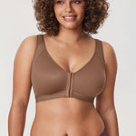 Women's Soft X-shaped Back Posture Bra Sandalwood Brown