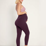 Women's Super High Waist Maternity Leggings 25" Black Classic