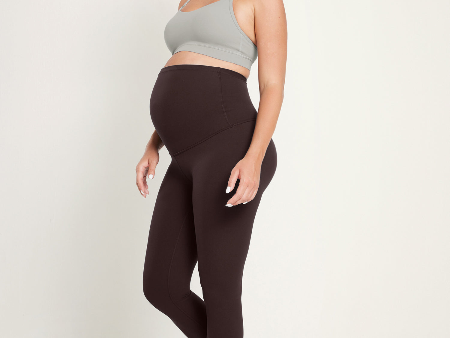 Women's Super High Waist Maternity Leggings 25" Black Classic
