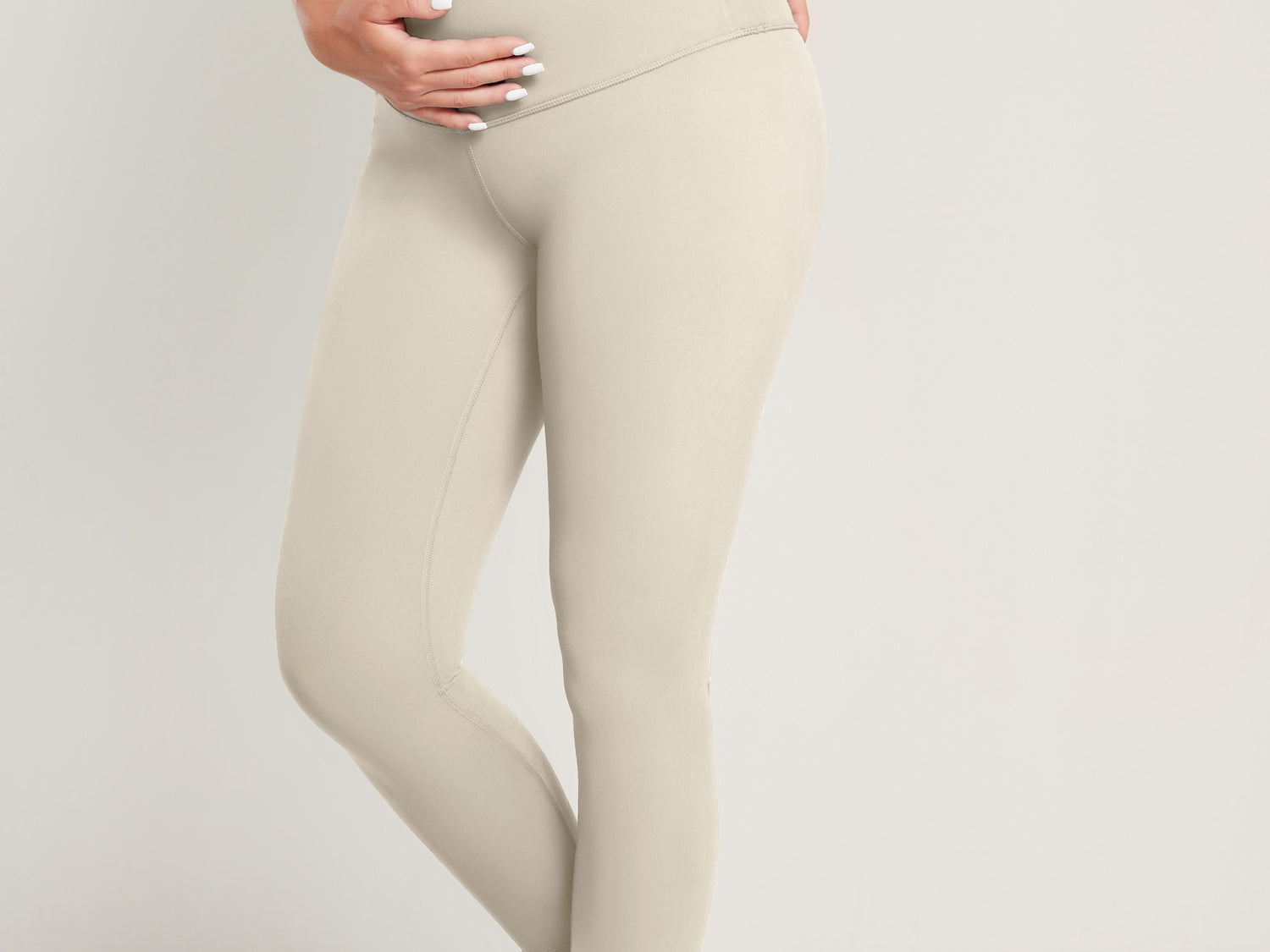 Women's Super High Waist Maternity Leggings 25" Black Classic